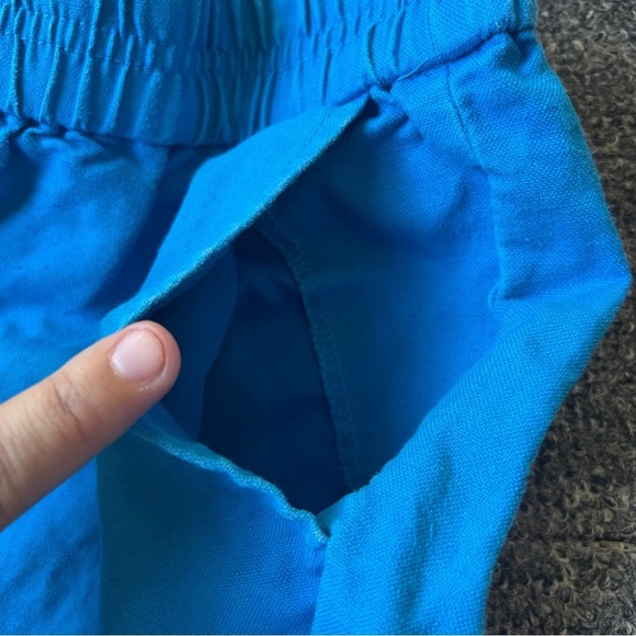 J. Crew Factory Linen Blend Blue Shorts Size 8 - Picture 6 of 8